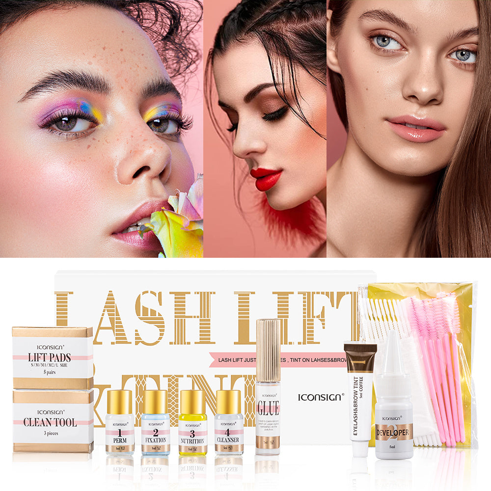 ICONSIGN Lash Lift Eyelash Eyebrow Dye Tint Kit Lashes Perm Set Brow Lamination Makeup Tools ICONSIGN Lash Lift Eyelash Eyebrow Dye Tint Kit Lashes Perm Set Brow Lamination Makeup Tools